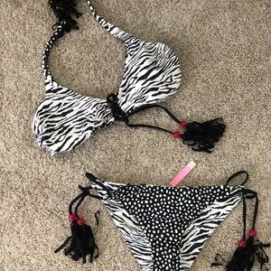 Victoria Secret Reservable Bikini with Fringe Ties